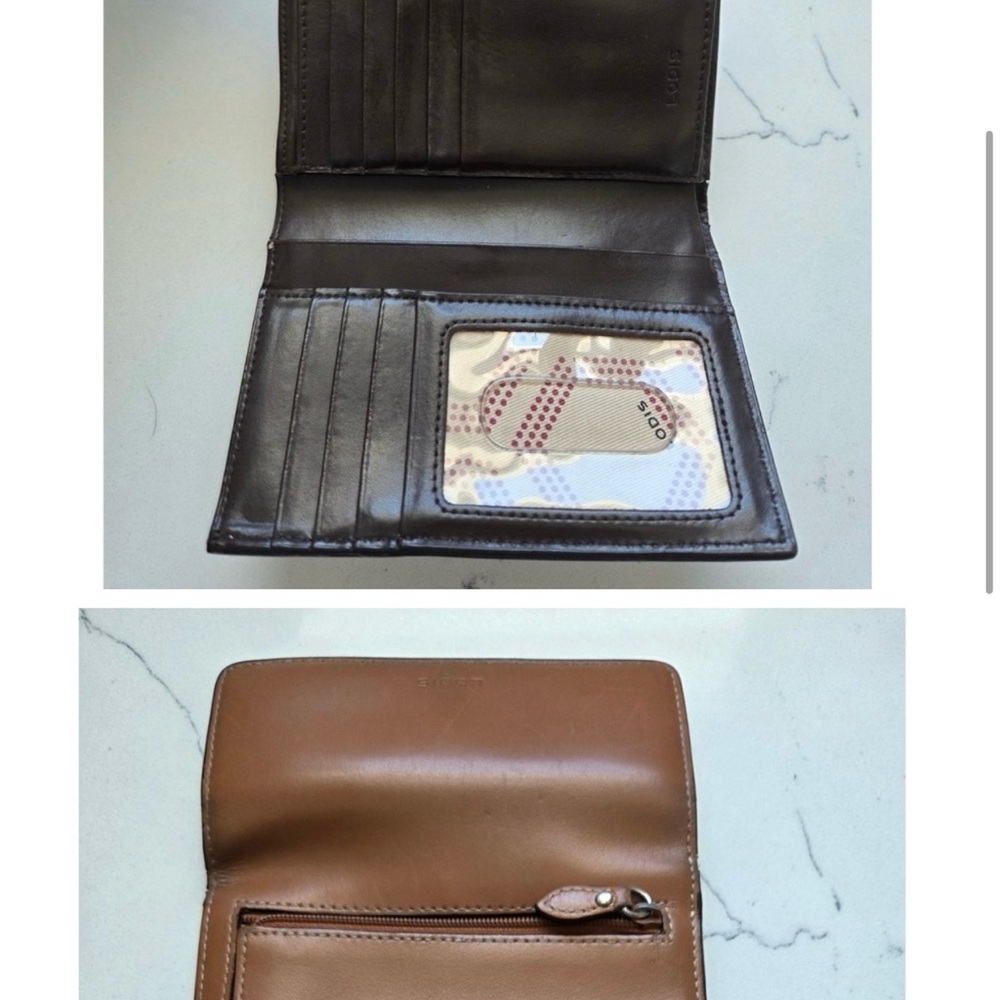 Lodis Tan Leather Medium Tri-fold Wallet Card Holder Pocket Book Everyday Travel - Picture 3 of 7